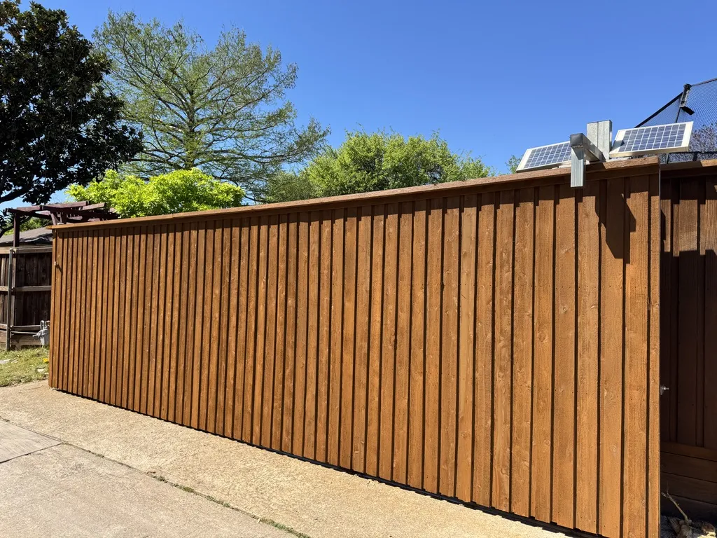 Automatic sliding driveway gate installed in Dallas, TX