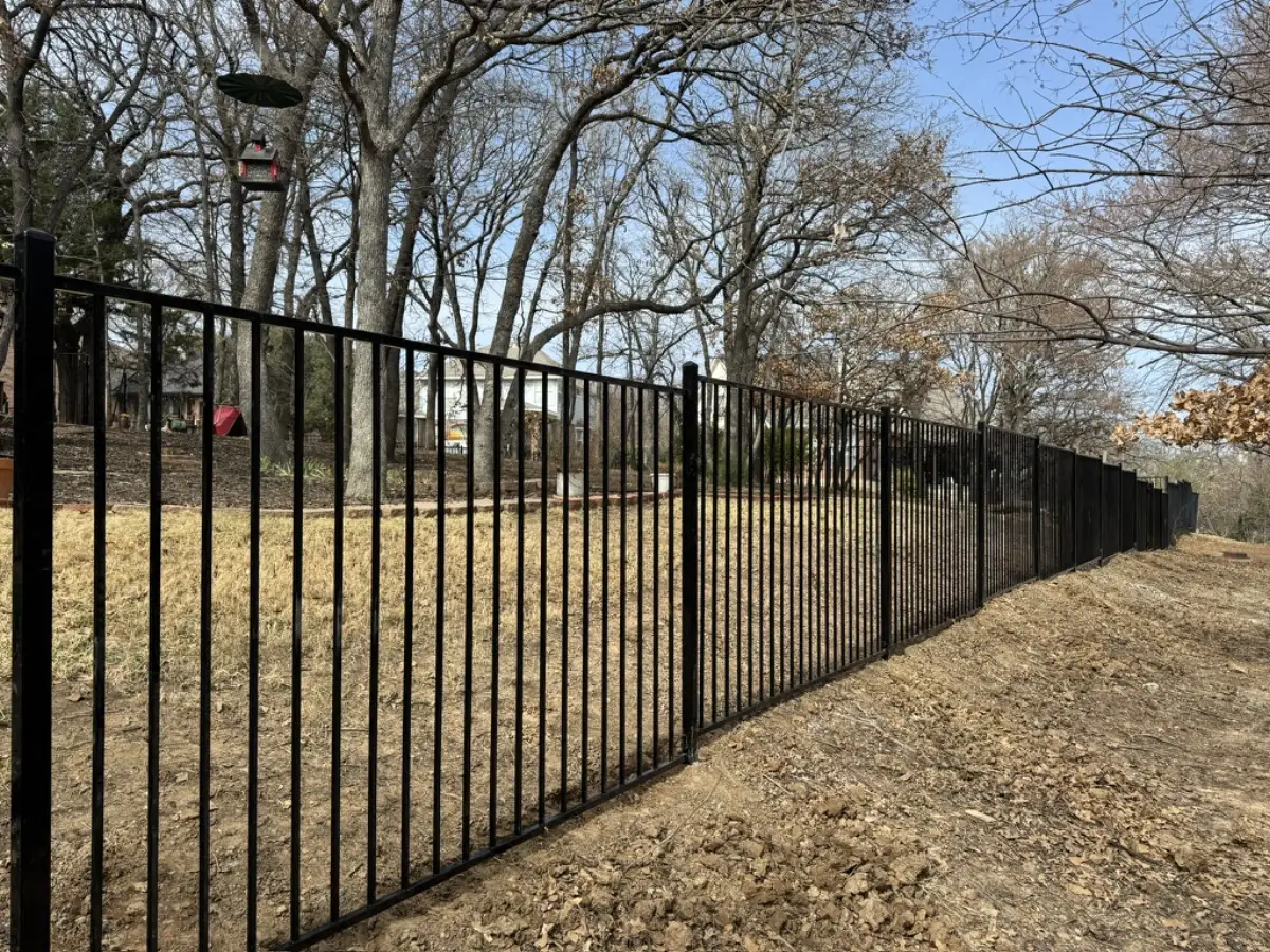 Ornamental iron fence with powder-coated finish in Dallas, TX